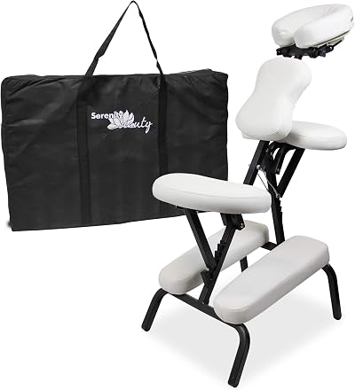 Guaranteed4Less Adjustable Beauty Stool Chair - Portable Folding Therapy