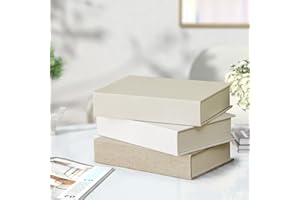 3 Pcs Decorative Books for Home Decor, Aesthetic Faux Book Storage Box, Modern Linen Fake Book for Home Room Coffee Table Boo