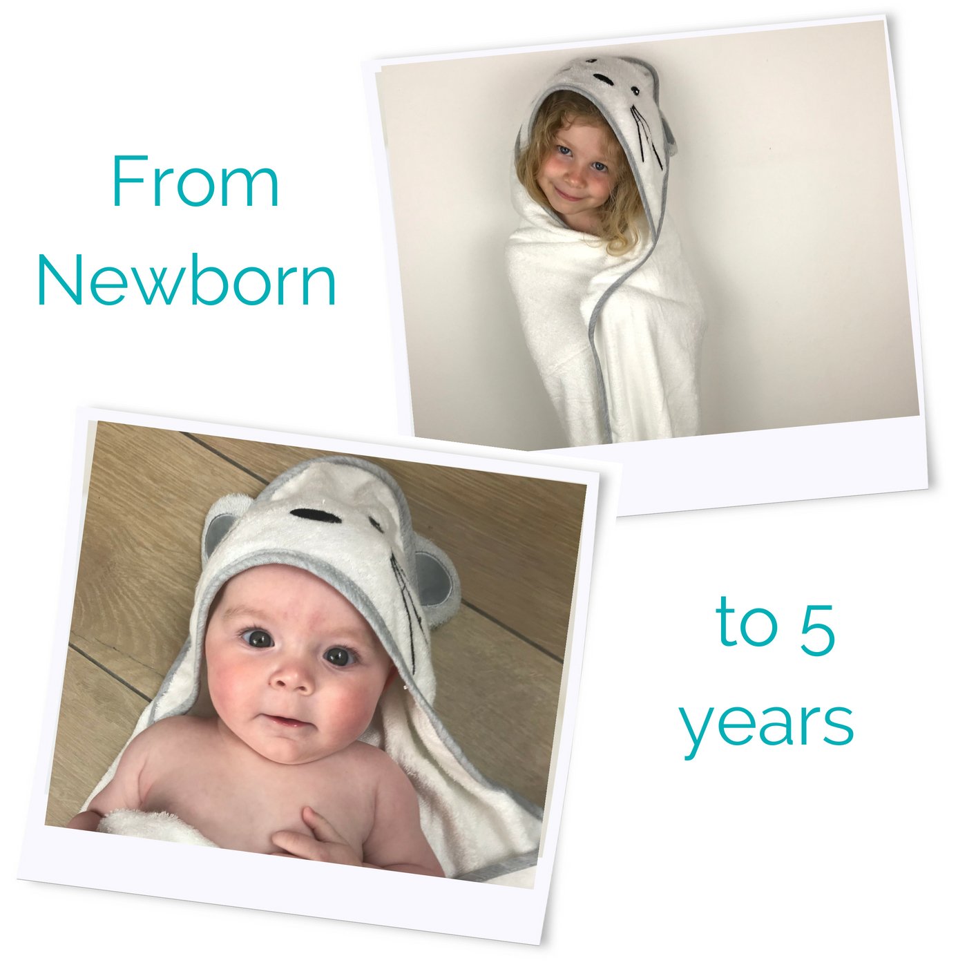 Baby Hooded Towel Gift Set | Organic Bamboo Extra Large 90cm x 90cm Mouse and Matching Mitten | Ultra Soft and Thick (500gsm) | Certified Organic - Best for Newborn Sensitive Skin, Eczema |For Newborn to Toddlers to Kids of 5 Years | Perfec