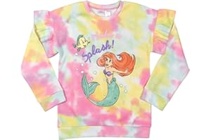 Disney Princess Beauty and The Beast Little Mermaid Frozen Minnie Mouse Girls Fleece Pullover Sweatshirt Toddler to Big Kid