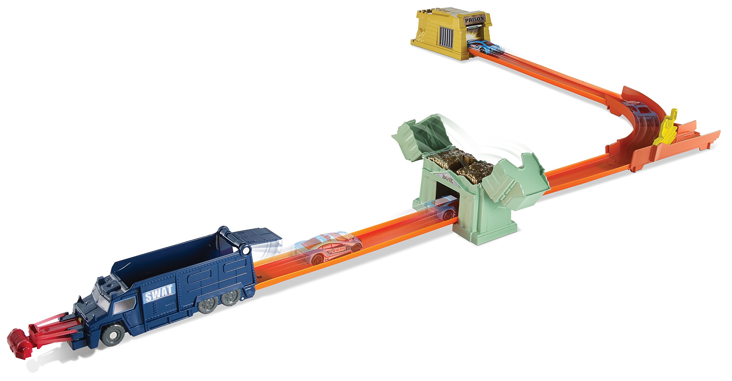 Hot Wheels DNR75 – Robberry Race Track Bank, Multi-Colour