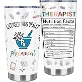 noilfasiki Pharmacist Gifts Pharmacy Technician Gift Therapist Appreciation Christmas Graduation Birthday Presents for Women Men Nurse Student Stainless Steel Tumbler 20oz
