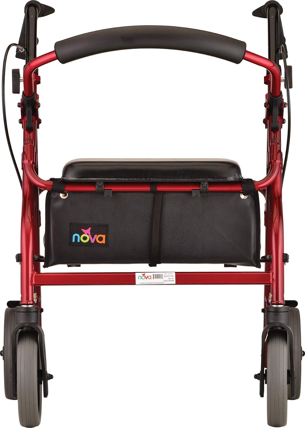 NOVA Zoom Rollator Walker with 20” Seat Height, Red: Health & Personal Care