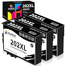 Hookink 202XL Black Ink Cartridges 3-Pack