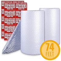 bubble wrap inch sellers perforated cushioning roll total feet every pack air 30pcs fragile packing duty moving stickers heavy supplies