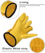 SAWANS Leather Work Gloves 2 Pairs Heavy Duty Garden Thorn Proof XL view 3