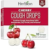 Herbion Naturals Cough Drops with Natural Cherry Flavor, Dietary Supplement, Soothes Cough, For Adults and Children over 6 ye