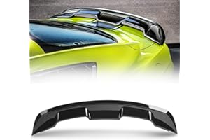 KKoneAuto Rear Spoiler Wing Compatible with 2015-2024 Mustang V6/V8/Shelby/GT/EcoBoost 2-Door Coupe Models, GT500 GT350 Style ABS Rear Trunk Spoiler, Gloss Black