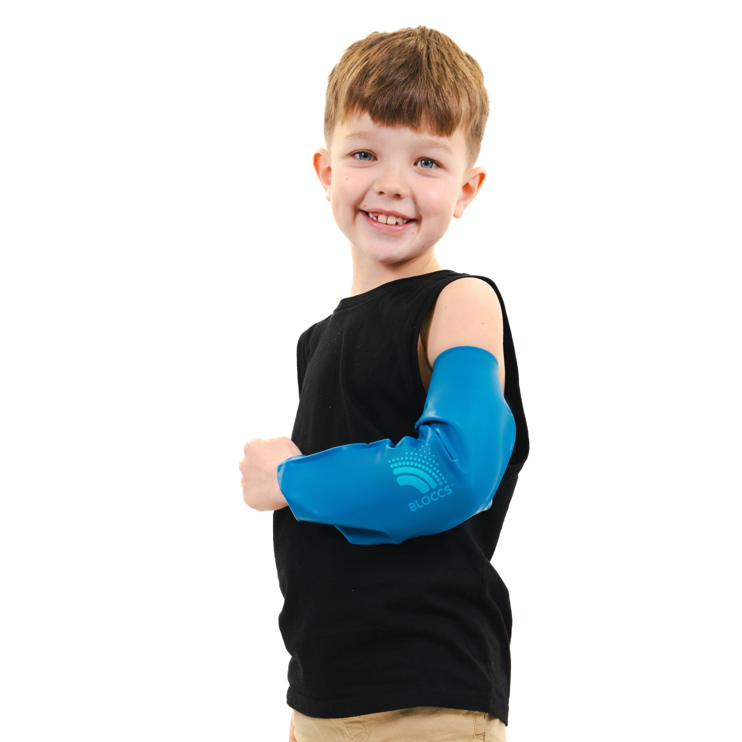 Bloccs Waterproof PICC Line Cover. Midline Elbow Protector. Swim, Shower & Bathe. Watertight Protection, Child (Medium)