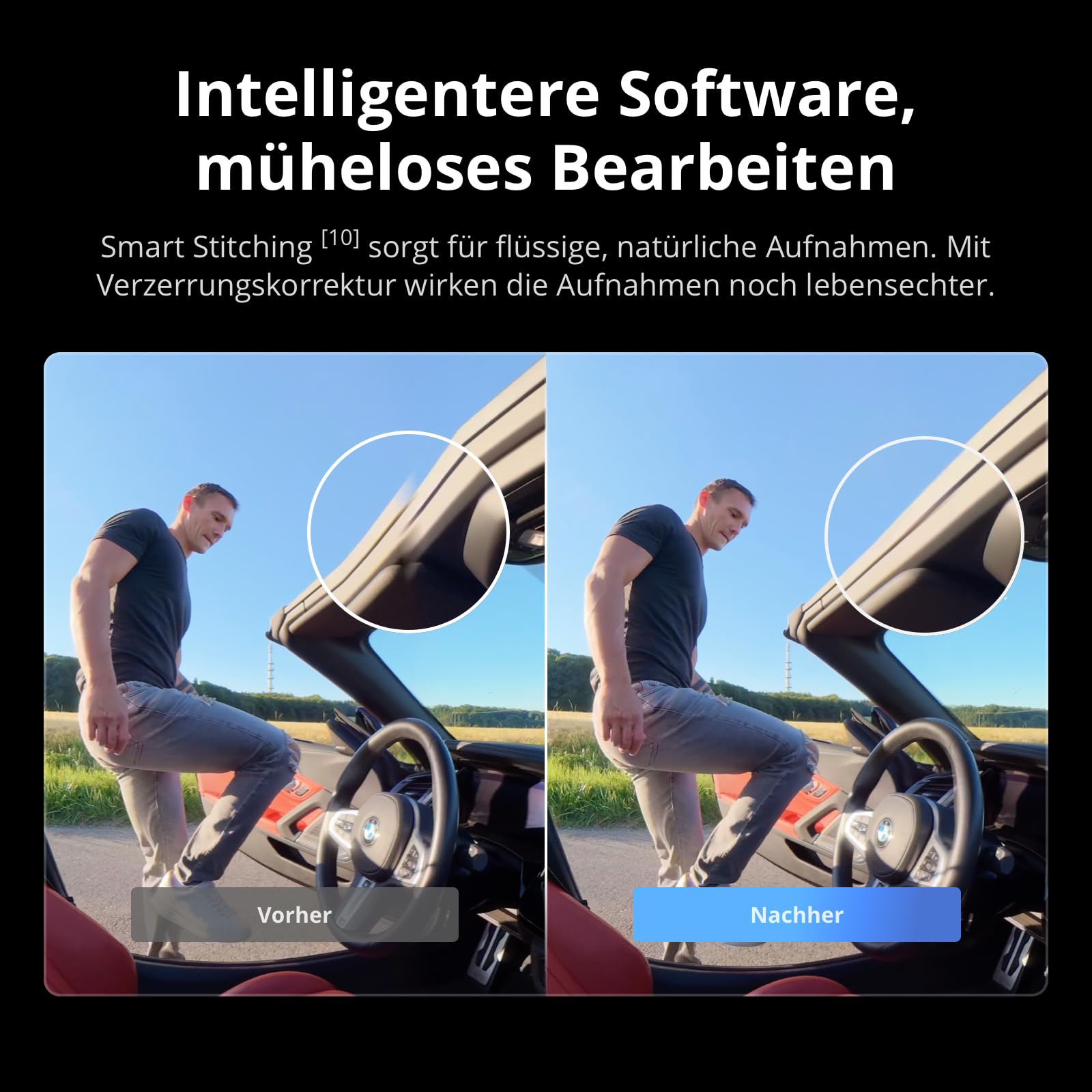 DJI Osmo 360 Essential Combo, 360 Kamera mit 1-Zoll 360° Aufnahmen, Natives 8K 360° Video, 1,2 m unsichtbarer Selfie-Stick-Kit, verlängerte Akkulaufzeit mit 2 Akkus 9