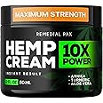 REMEDIAL PAX Instant Hеmp Cream – Soothes Discomfort in Muscles Joints Nerves Back Neck Knees Shoulders Hips– Maximum Joint Support – MSM Turmeric and Arnica – All-Natural Formula