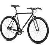 AVASTA Single-Speed Fixed Gear Fixie Bike, Flip Flop Hub Urban Commuter Bicycle, 50/54/58cm Frame, Multiple Colors