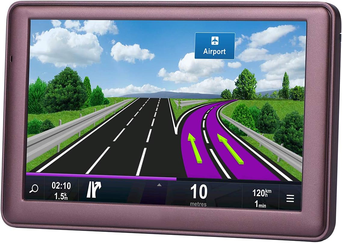 7 inch 8GB Navigation System for Cars, Car GPS Spoken Turn- to-Turn Vehicle GPS Navigator, Lifetime Map Updates