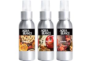AQUA BLANCE Fragrant Room Spray, Autumn, Apple Cinnamon, Pumpkin, 3 x 3.4 fl oz, Air Fresheners Odor Eliminator for Home, Bathroom, Concentrated Room Spray