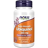 NOW Supplements, Ubiquinol 200 mg, High Bioavailability (the Active Form of CoQ10), 60 Softgels