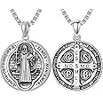 Seiyang Saint Necklace 925 Sterling Silver Patron Amulet Medal Jewelry for Men Women (with Gift Box)