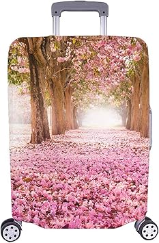 pink flower suitcase
