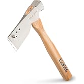 ESTWING Shingler's Hammer - 20 oz Roofer's Tool with Milled Face &amp; Hickory Wood Handle - MRWS