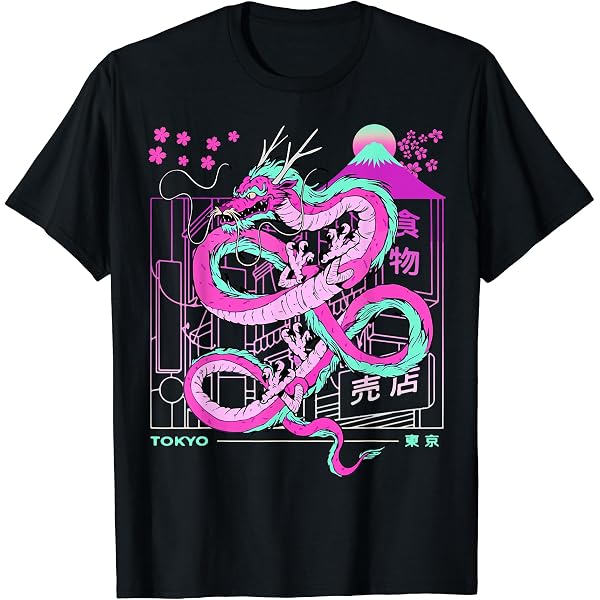 Amazon.com: Japanese Tokyo Dragon Asian inspired retro 80's 90's