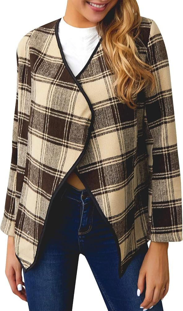plaid wrap sweater