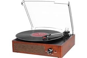 Vinyl Player Bluetooth Turntable Vinyl Record Player with Speakers Turntables for Vinyl Records 3 Speed Belt Driven Vintage R