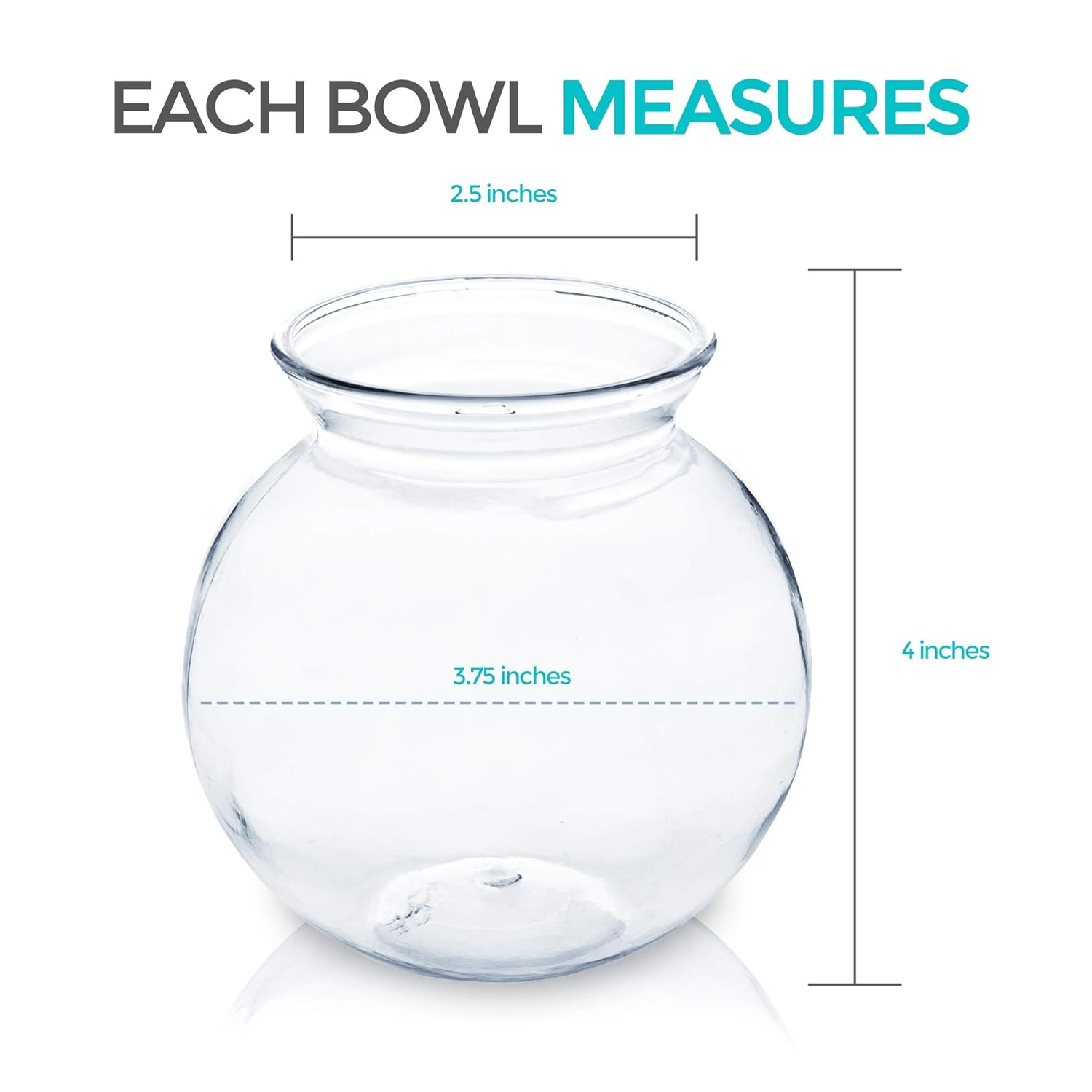 12 Count Plastic Fish Bowl 16 oz Unbreakable Vases Candy 4 Inch