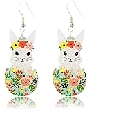 Easter Earrings For Women Colorful Bunny Earrings for Spring Animal Rabbit Drop Dangle Earring for Holiday Happy Easter Jewelry