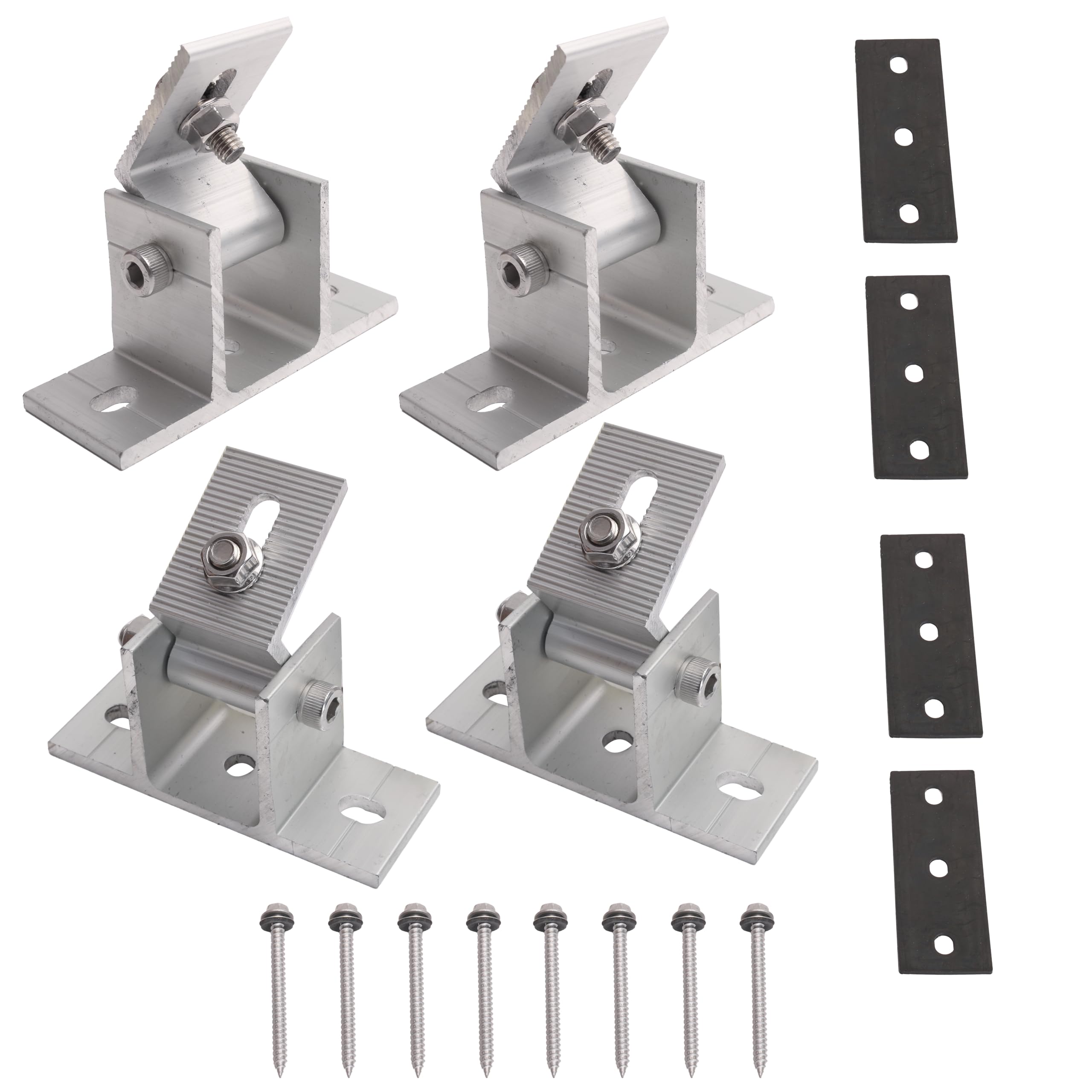 Adjustable Solar Panel Tilt Mount Brackets Kit – 2/4/8Pcs For Ground/Roof/Boat