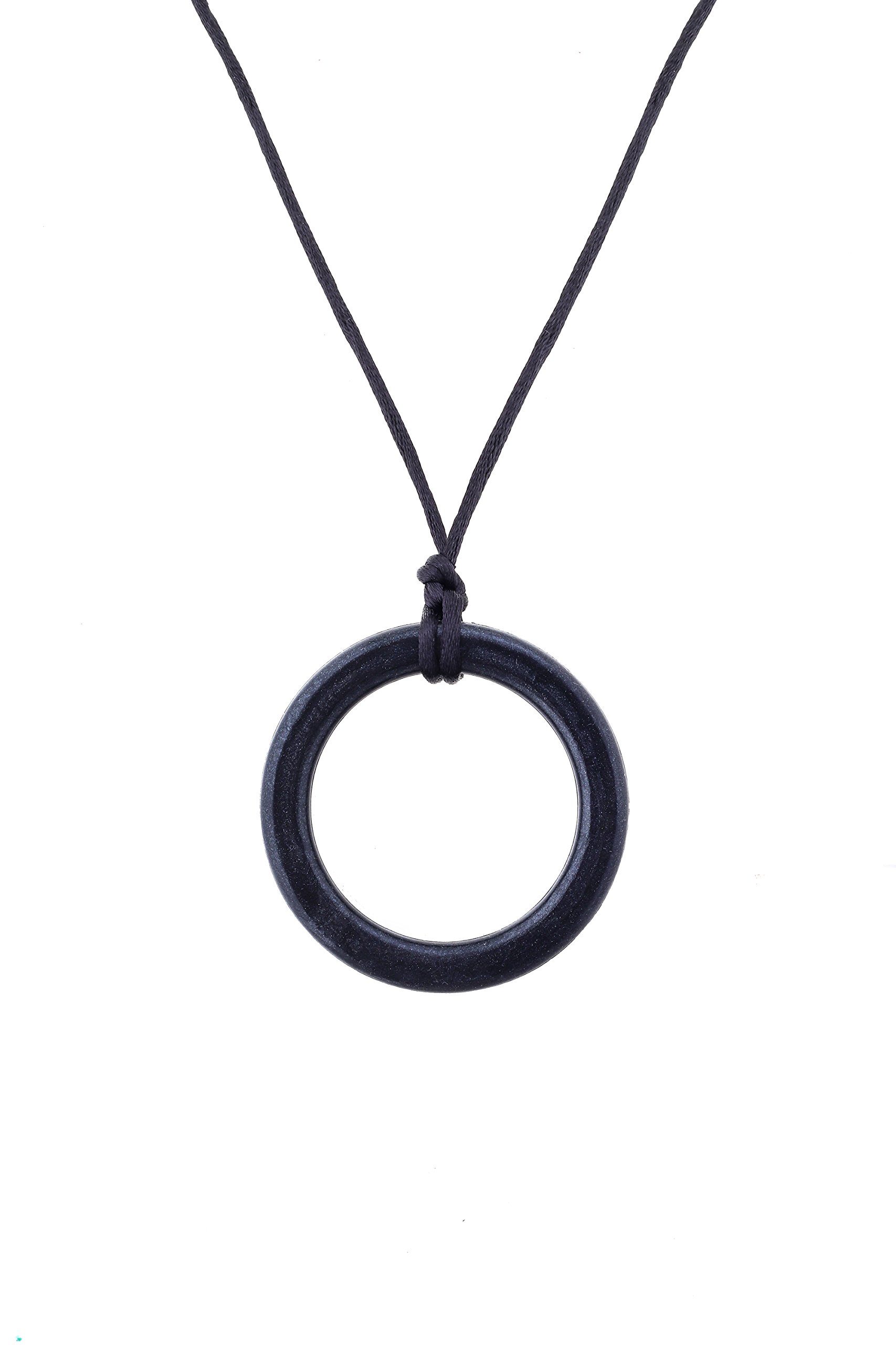 Chewigem Sensory Chew Realm Necklace - Chewlery Toy for Autism & ADHD - Black | Oral Motor Aid for Kids & Adults with SPD, Anxiety, Teething Needs — image 1