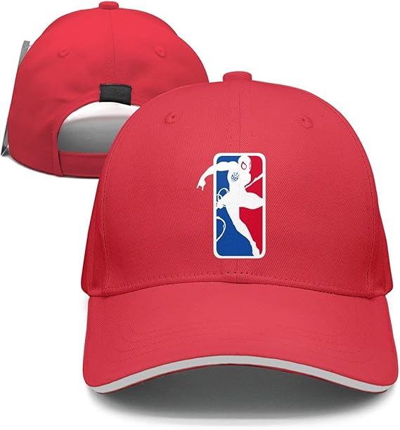 Amazon スパイダーレッドブルースーパーバスケットボール野球帽 ファッションクールハットお父さん帽 ファッション子赤 キャップ 通販
