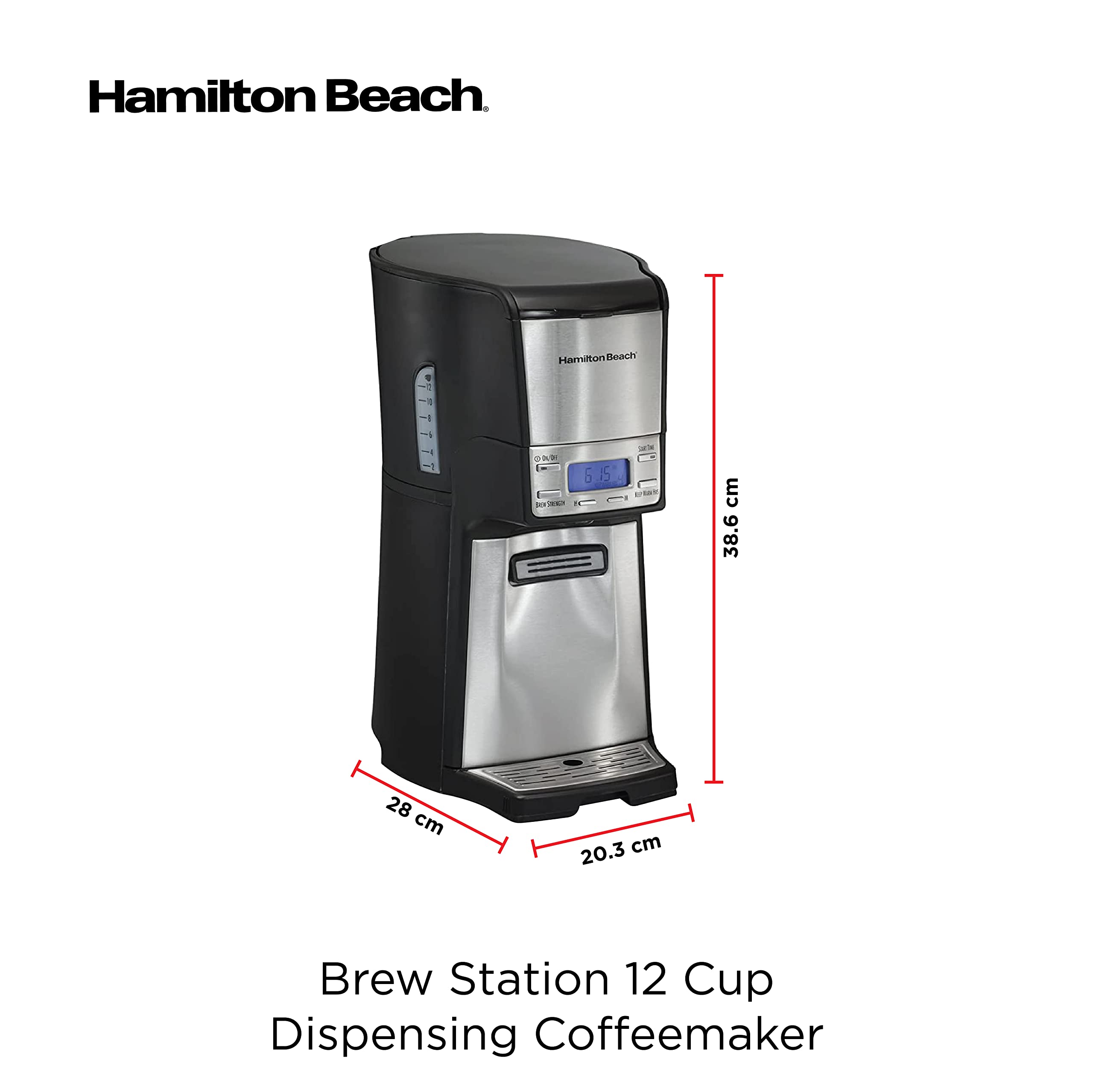 Hamilton Beach One Press Programmable Dispensing Drip Coffee Maker with