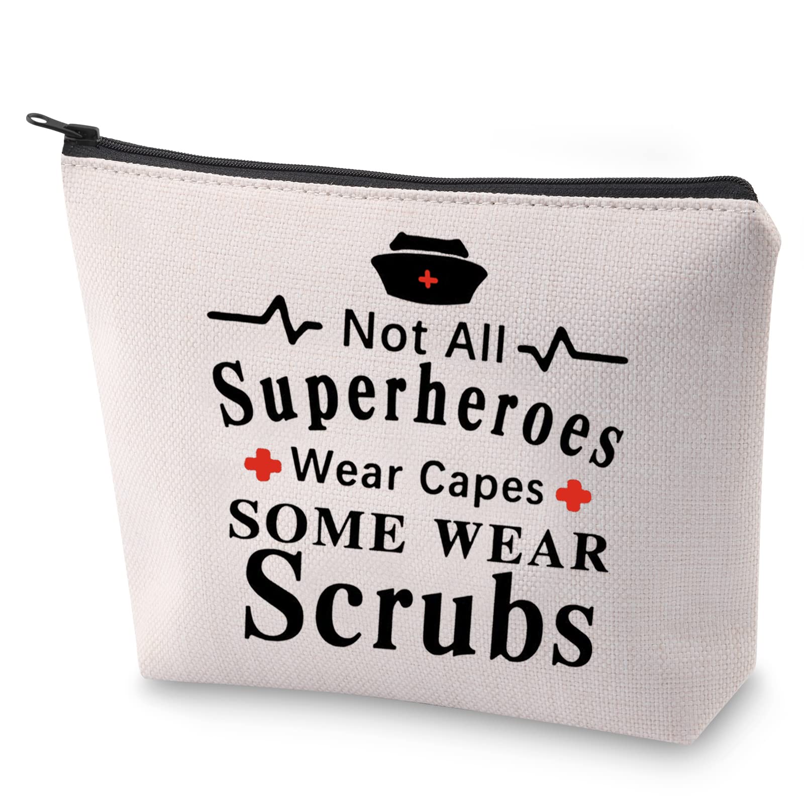 Nursing Gift RN Gifts Not All Superhero Wear Capes Makeup Bags Nurse DT Gifts Nurse Appreciation Bags, 2, Superhero Wear Scrubs