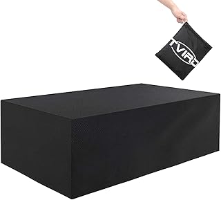 Tvird Abdeckung Gartenmöbel, Abdeckhaube Schutzhülle Abdeckplane für Gartenmöbel,rechteckige Sitzgarnituren, Gartentische und Möbelsets,Wasserdichtes Atmungsaktives 600D Oxford (242 * 162 * 100CM)