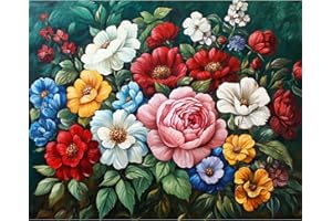 Banket Paint by Numbers Kit for Adults Beginner Flowers DIY Painting Kits for Adults Floral Easy Adult Paint by Number Kits on Canvas Color by Numbers for Gifts Home Wall Decor 16x20 Inch