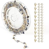 YOUBEIYEE Gold Plated Chain for Jewelry Making Blue Natural Stone Bead Chain Women Necklace Bracelet DIY Stainless Steel Jewelry Supplies