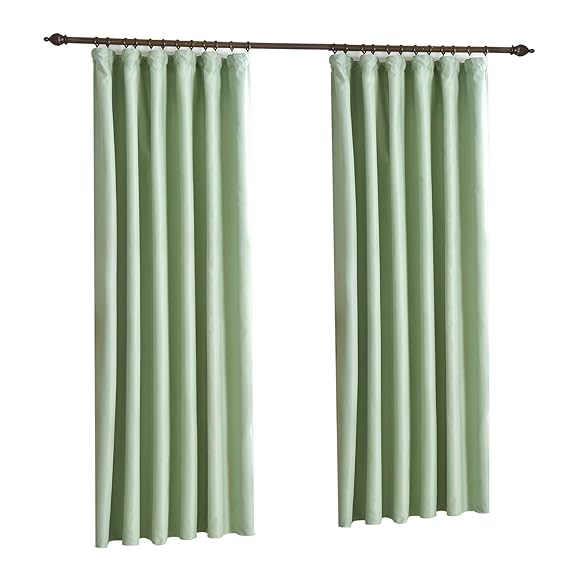 Luxury Thermal Supersoft Blackout Curtains Mint Green 90" x 90" Amazon