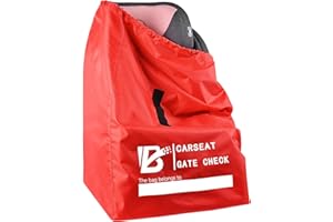 BIGCOON Car Seat Travel Bag for Airplane - Ideal for Convertible, Infant Carriers, and Booster Seats (Red)