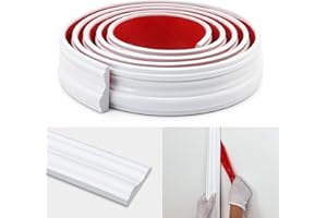 Taaizau Peel and Stick Wall Molding Trim, Flexible Chair Rail Moulding Strip for Mirror Frame, Wall Protection and Home DIY Decoration (118'' x 2.4'')