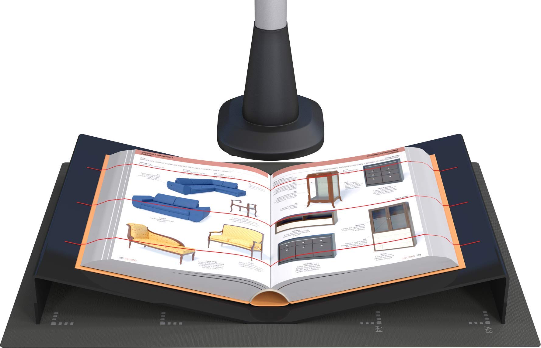 Jourist Book Cradle for Overhead Scanners and Book Scanners