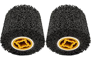 JONAS C 2 Pcs Burnishing Wheel 40 Grit Stripping Drum, 4.5" x 4" Abrasive Drawing Wheel Drum, Surface Conditioning Tool Drum for Metal, Wood, Plastic