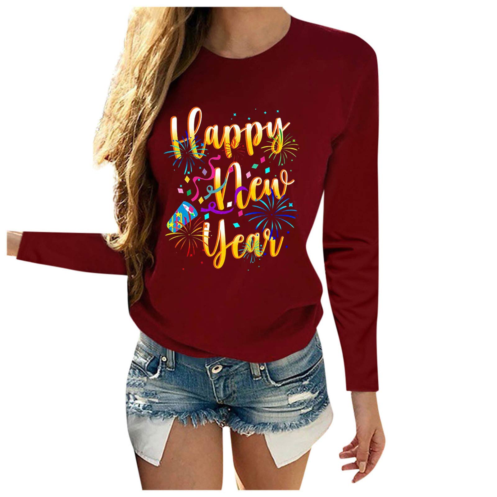 Kinple Women's Plus Size Long Sleeves Fall Blouses