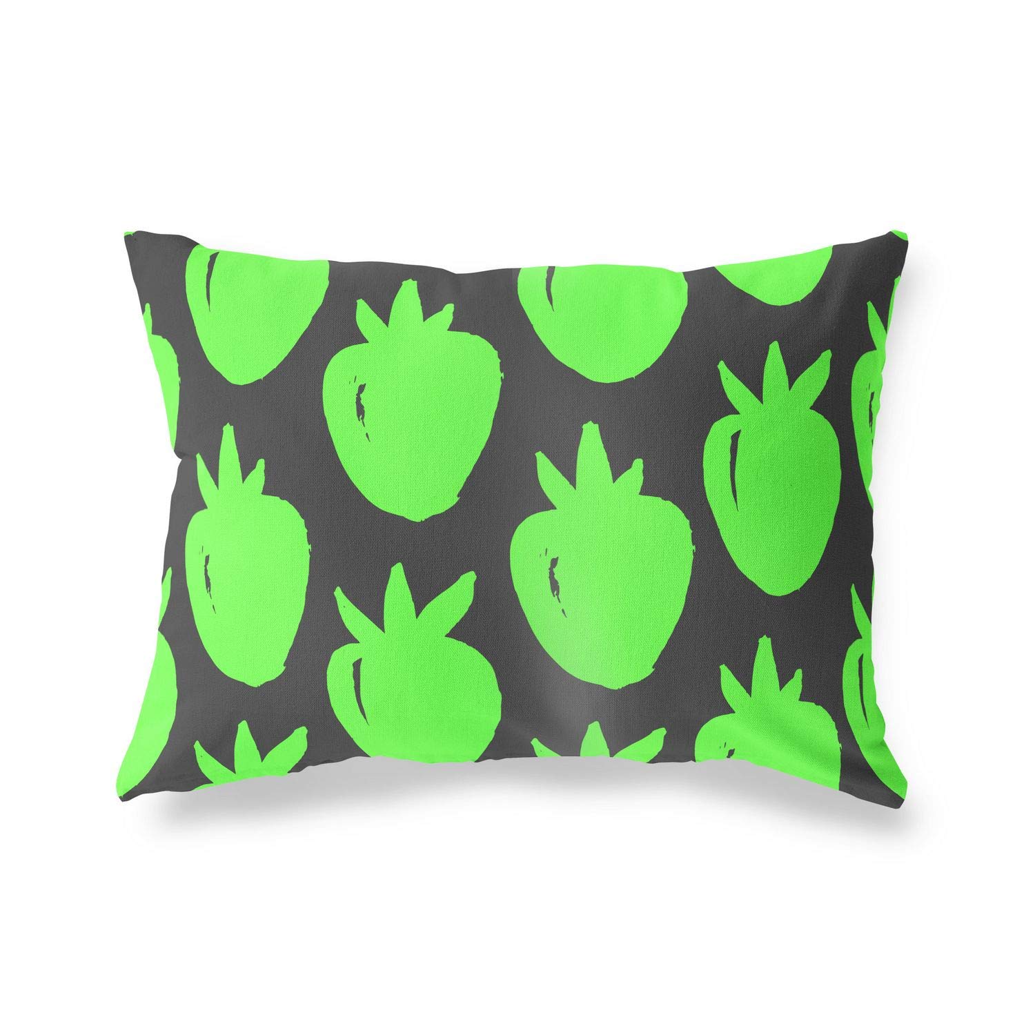 BonaMaison Decorative Cushion Cover, Neon Green Fume Throw Pillow Covers, Home Decorative Pillowcases for Livingroom, Sofa, Bedroom, Size: 45X60 Cm - Designed and Manufactured in Turkey