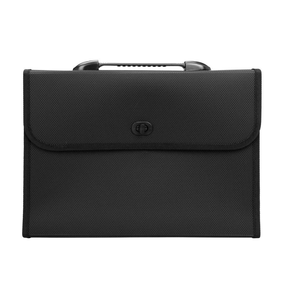 Expanding File Folder 13 Pockets A4 Accordion File Organizer Filing Folders Portable Plastic Documents Holder Sorter Wallet Ring Binder Organ Bag for Office/School/Family with Handle