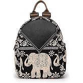 POPUCT Mini Nylon Backpack Purse Fashion Lightweight Casual Daypack for Women(elephant)
