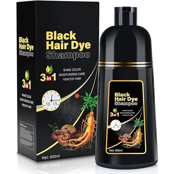 Black Hair Dye Shampoo Hair Color Shampoo 3 in 1 For Women for