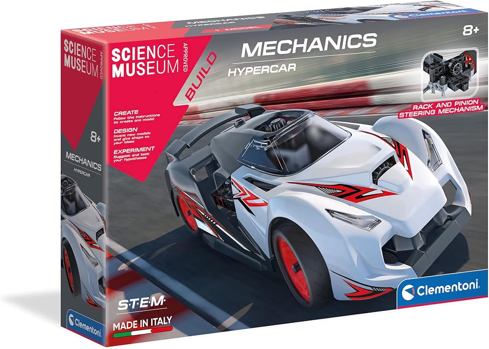 Clementoni Science Museum Mechanics Hypercar Kit - Build Racing Car 8+ Years