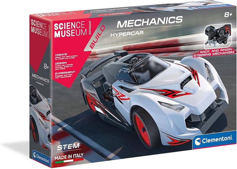 Clementoni Science Museum Mechanics Hypercar Kit - Build Racing Car 8+ Years
