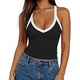 Eyanse Womens V Neck Racerback Tank Tops Workout Tops for Women Sleeveless Tops