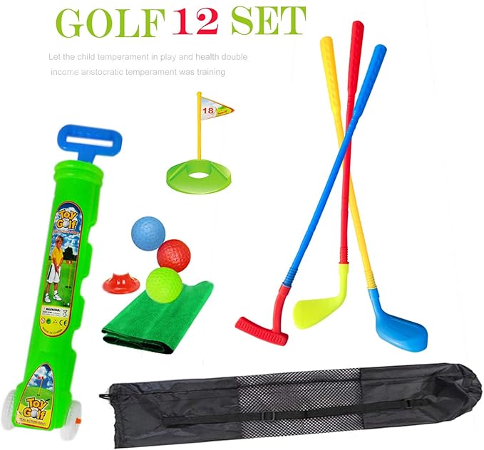 Pro. Golf Toy Set Indoor/Outdoor Sports Games Color Golfer Practice