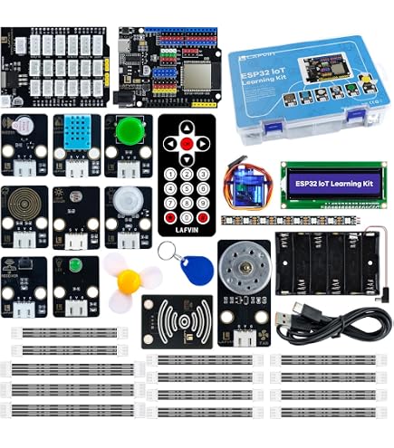 Behogan Starterset voor WiFi IOT ESP32 ESP-WROOM-32 ontwikkelingskaart, starterset voor ESP32-WROOM, starterset voor ESP32 ESP-32S wifi met Arduino IDE